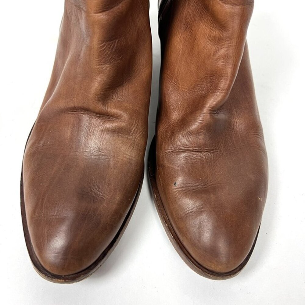 Sabani Florence Made in Italy‎ Leather Ankle Boots Sz 36 US 6 Cognac Preppy - Picture 3 of 9